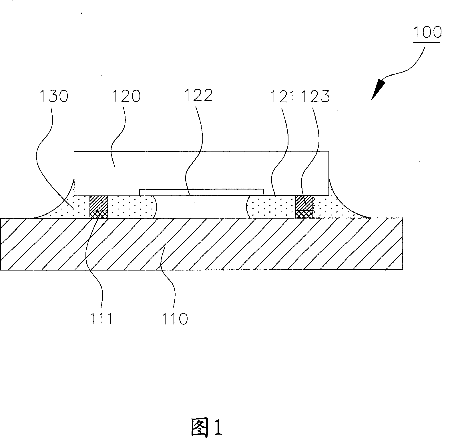 Glass crystal packaging structure for image sensory element