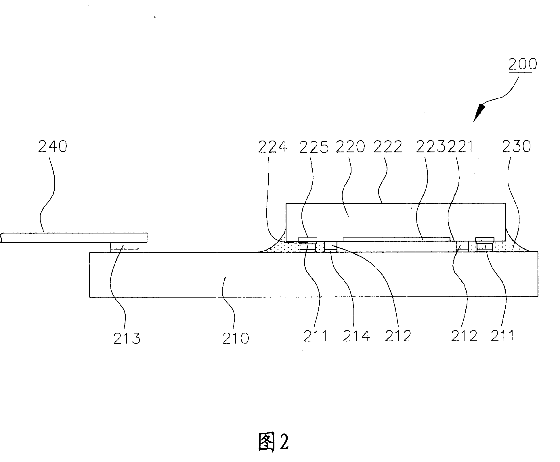 Glass crystal packaging structure for image sensory element