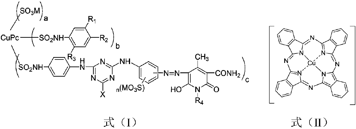 Sun-proof emerald pyridinone reactive dye compound as well as preparation method and application thereof