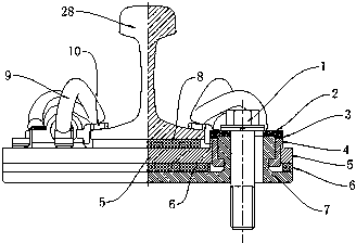 An adjustable pretightening force double-layer shock-absorbing fastener system