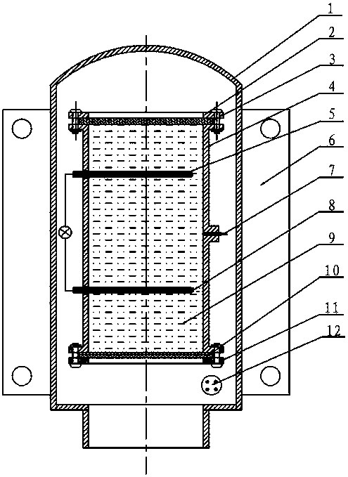 A hydrogen concentration sensor based on the electrochemical principle of catalytic reaction