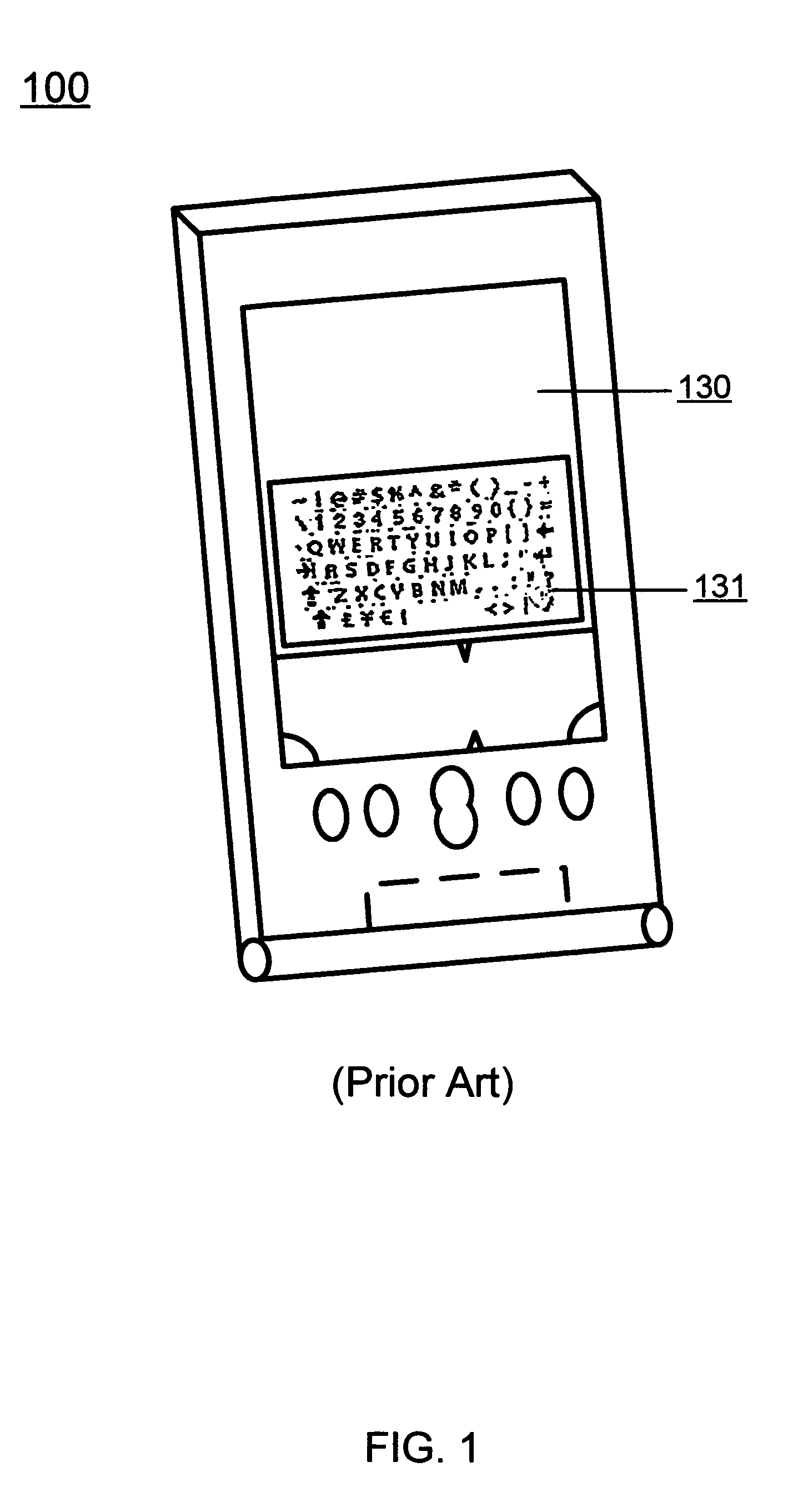 Raised keys on a miniature keyboard