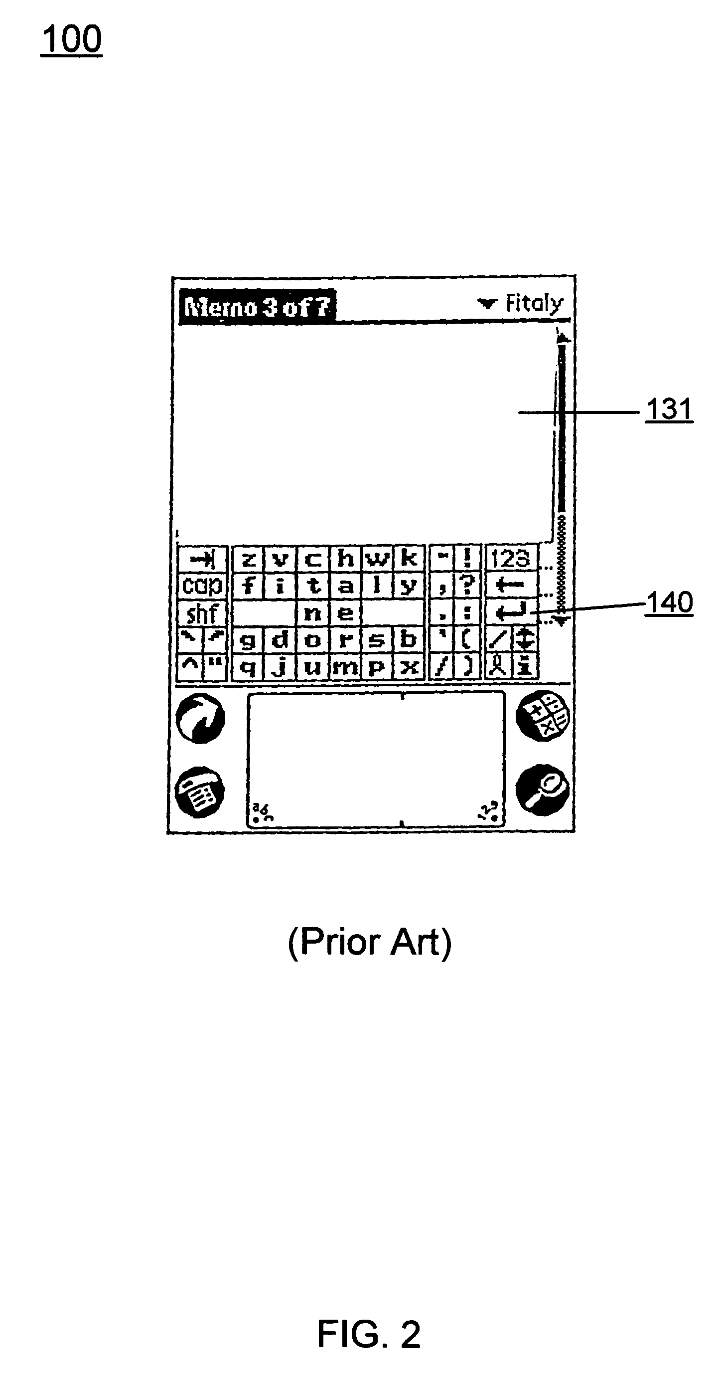 Raised keys on a miniature keyboard