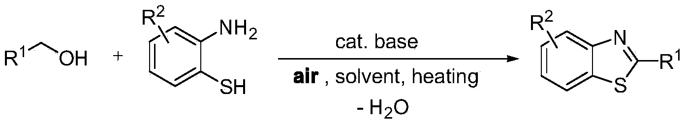 Green synthesis method of benzothiazole heterocyclic compound