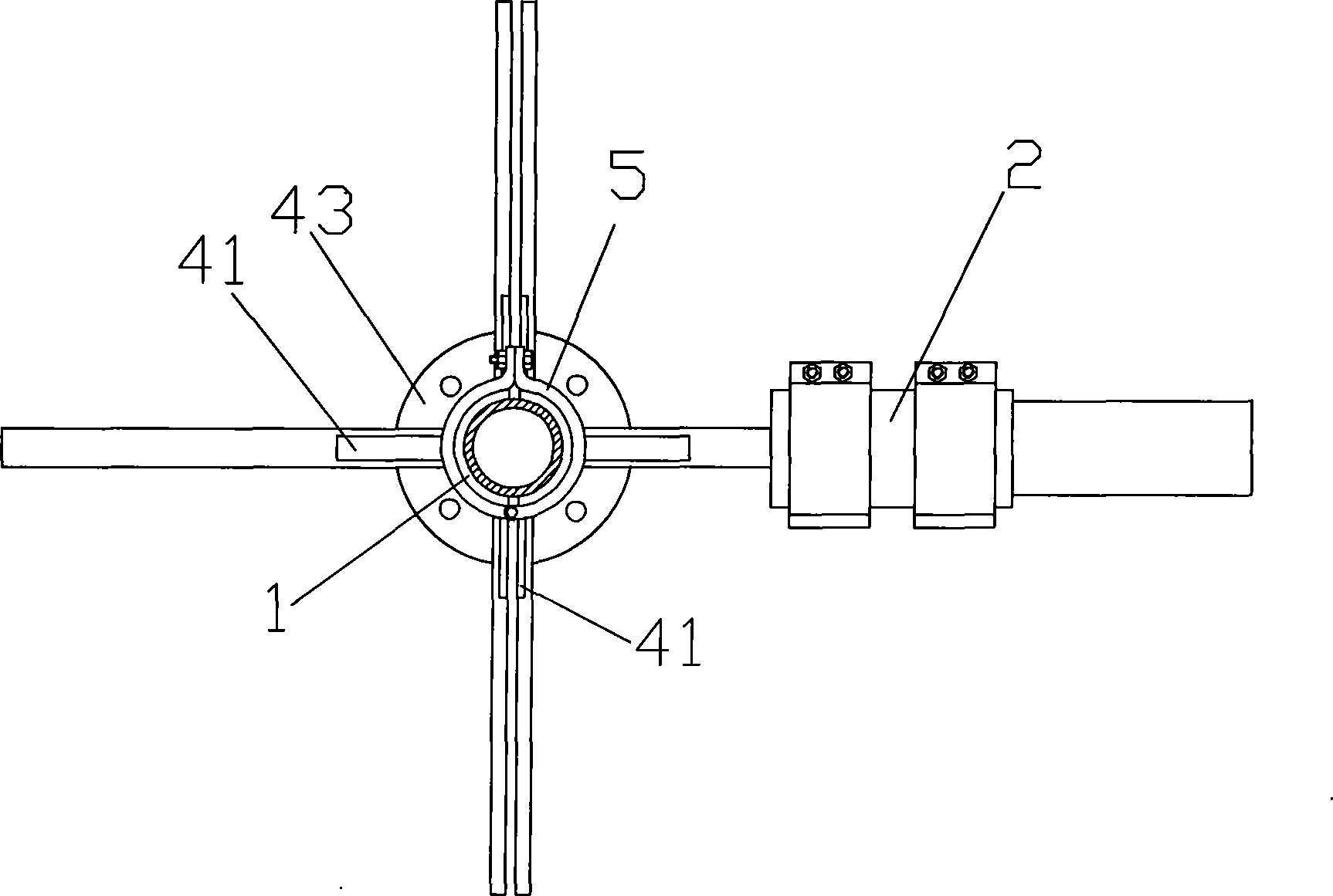 Connecting mechanism for improving tube-and-coupler scaffold