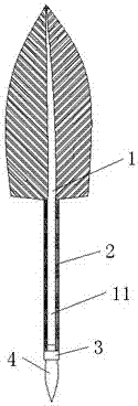Goose feather tube writing brush and manufacturing method thereof