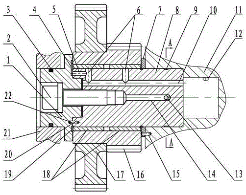 A kind of engine intermediate double helical gear transmission device