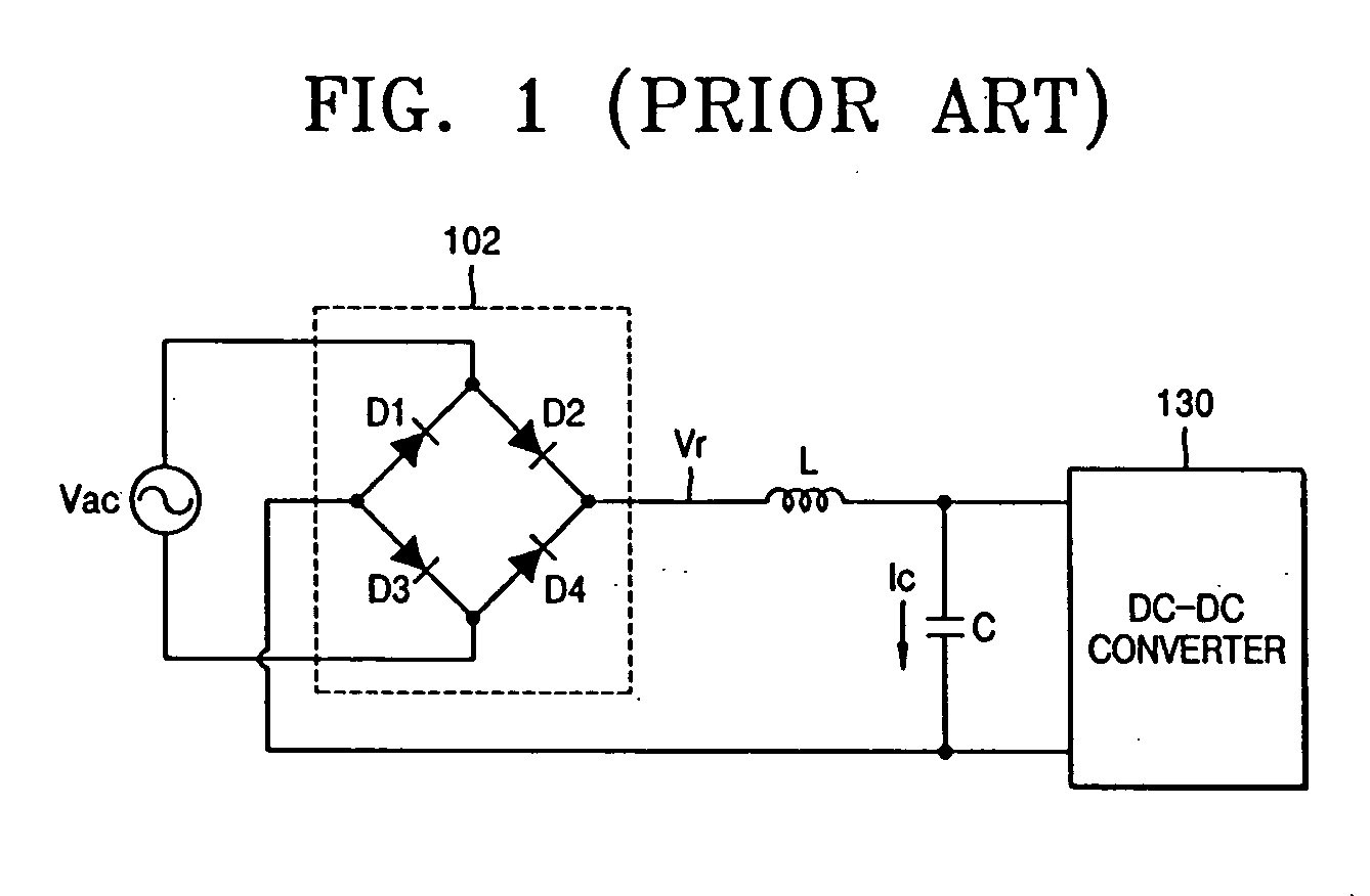 Power factor correction method and apparatus and power supply using the same