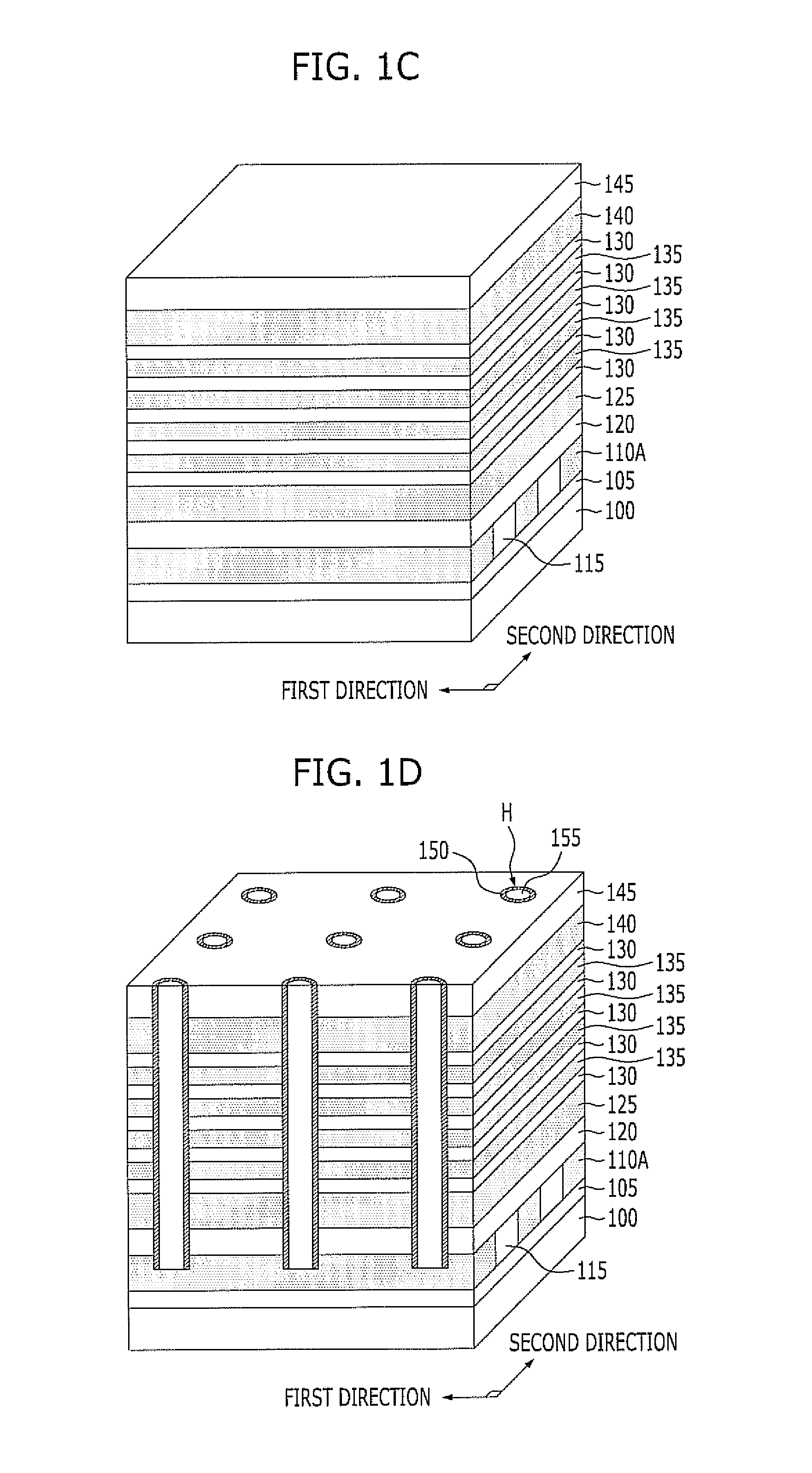 Nonvolatile memory device with upper source plane and buried bit line