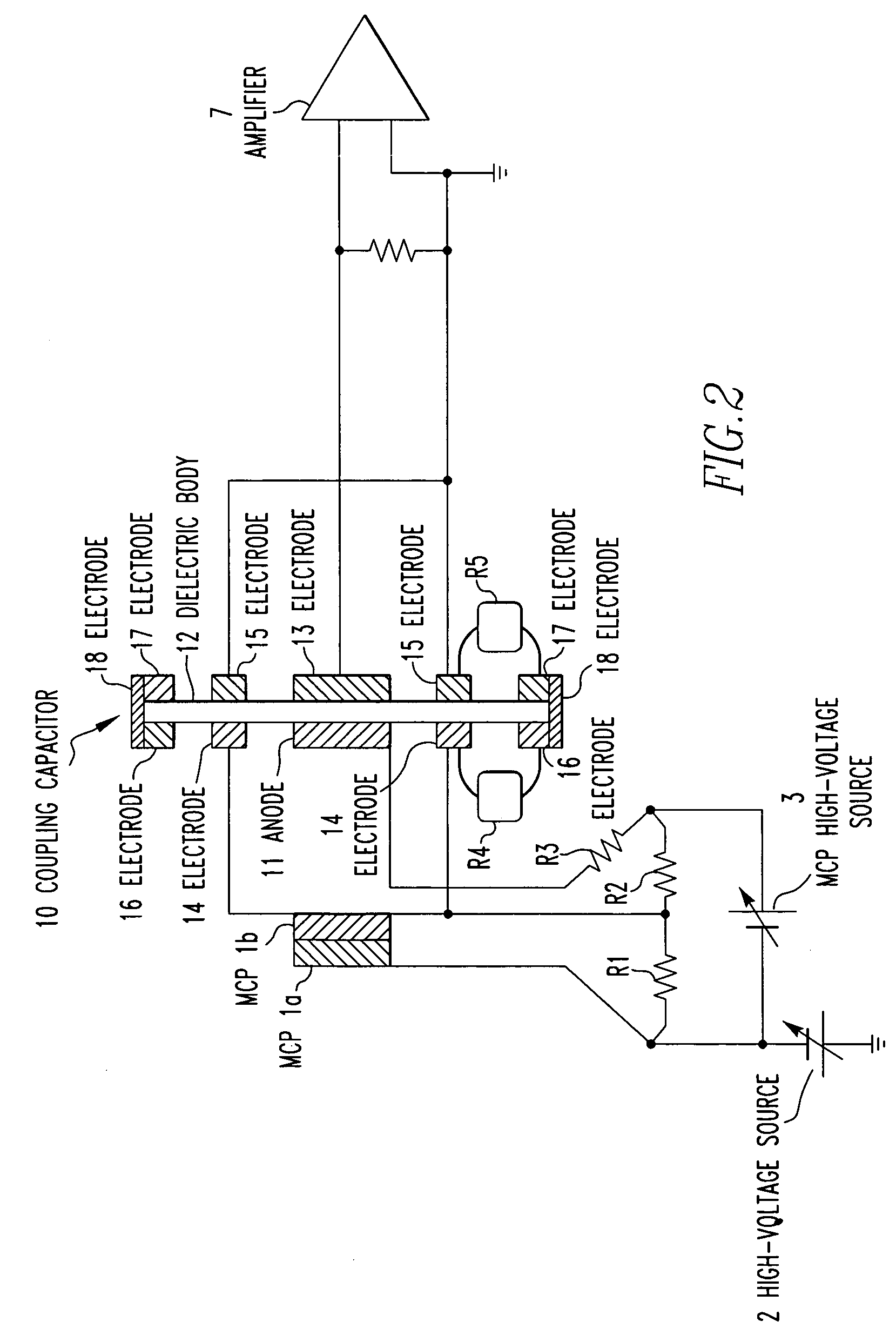 Detector using microchannel plates and mass spectrometer