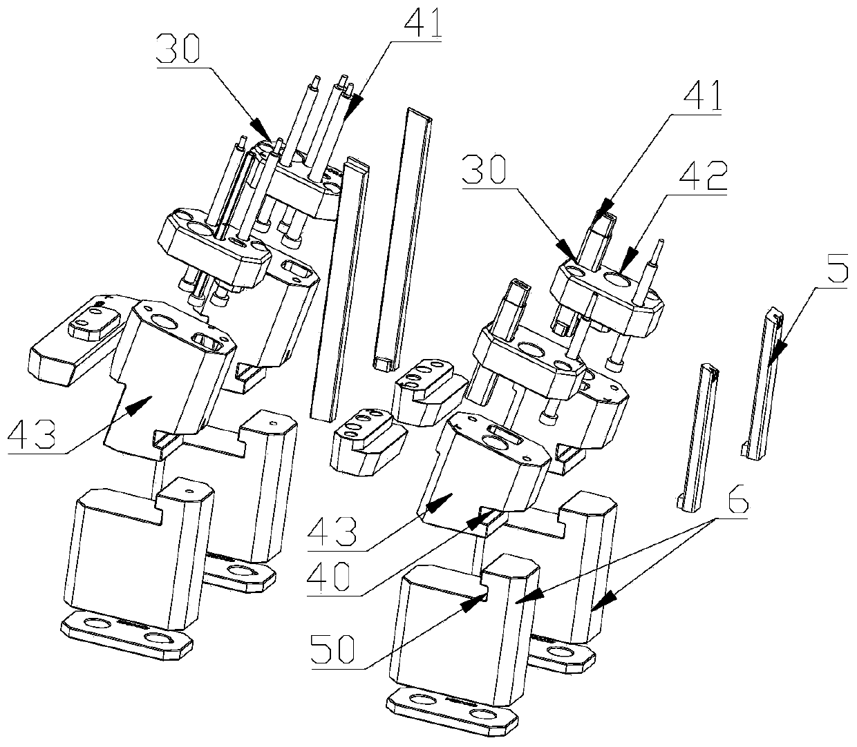 Injection molding mold assembly convenient to disassemble and assemble