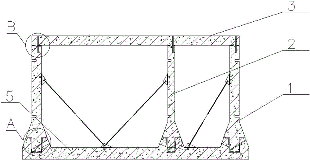 Assembling-type anchoring structure for adjacent plates of ...