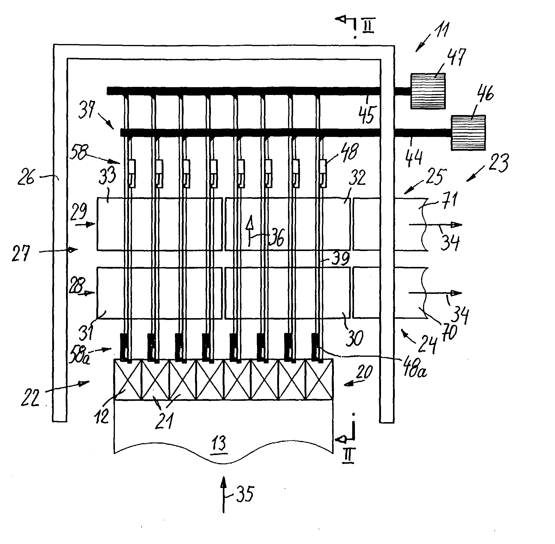 Conveyor system and method for transferring stacks of paper or the like to a discharge conveyor