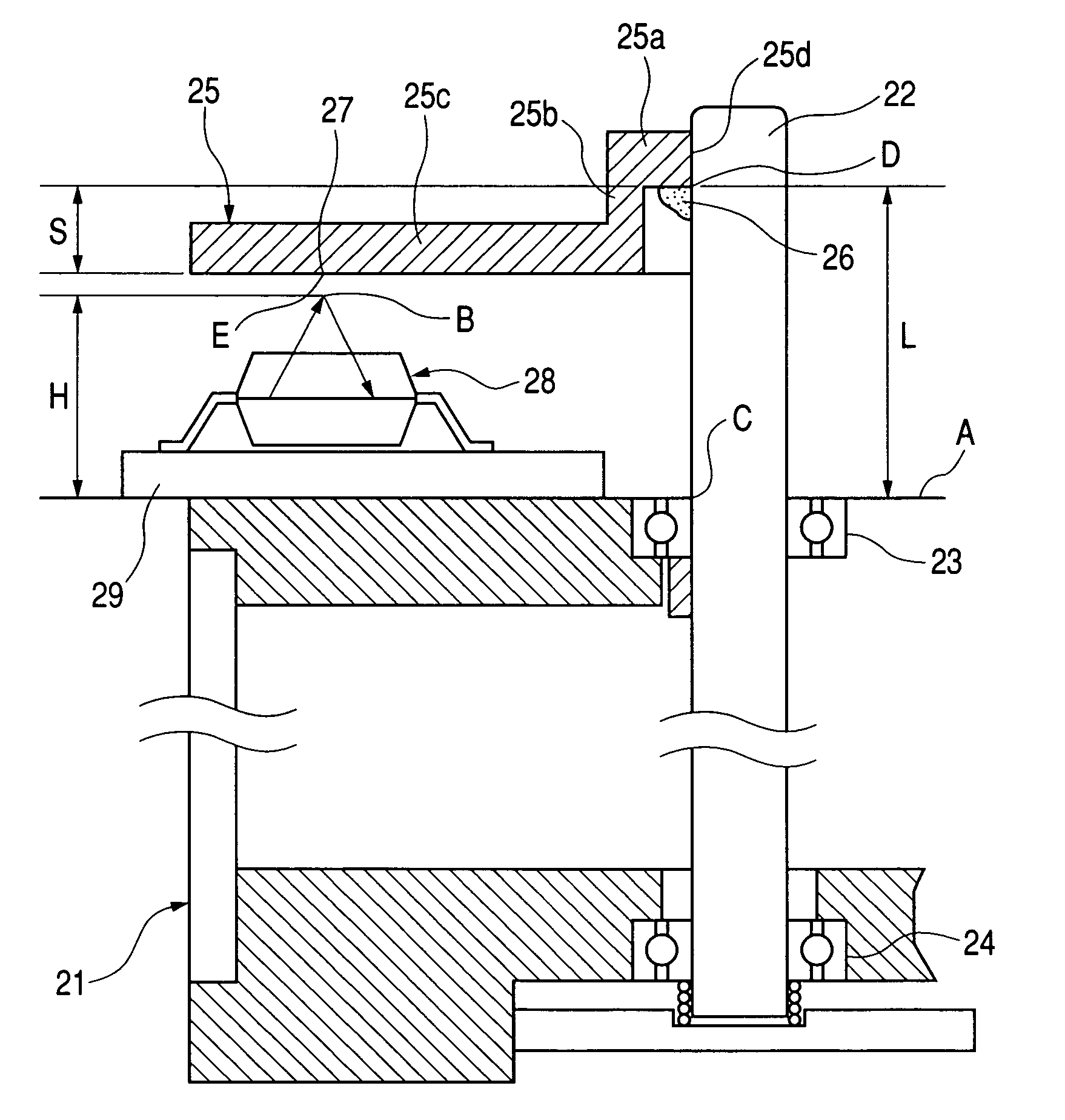 Rotation angle detection apparatus and rotary disk for same