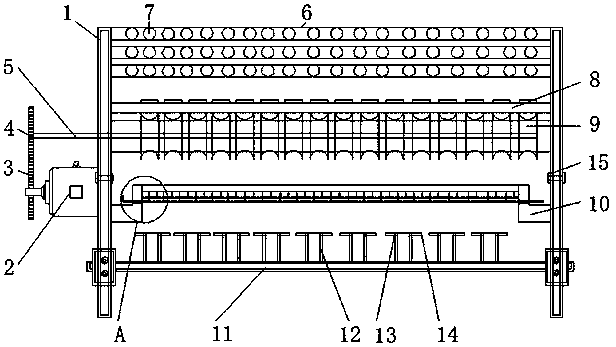 Combined device for thread feeding and yarn guiding of textile machinery