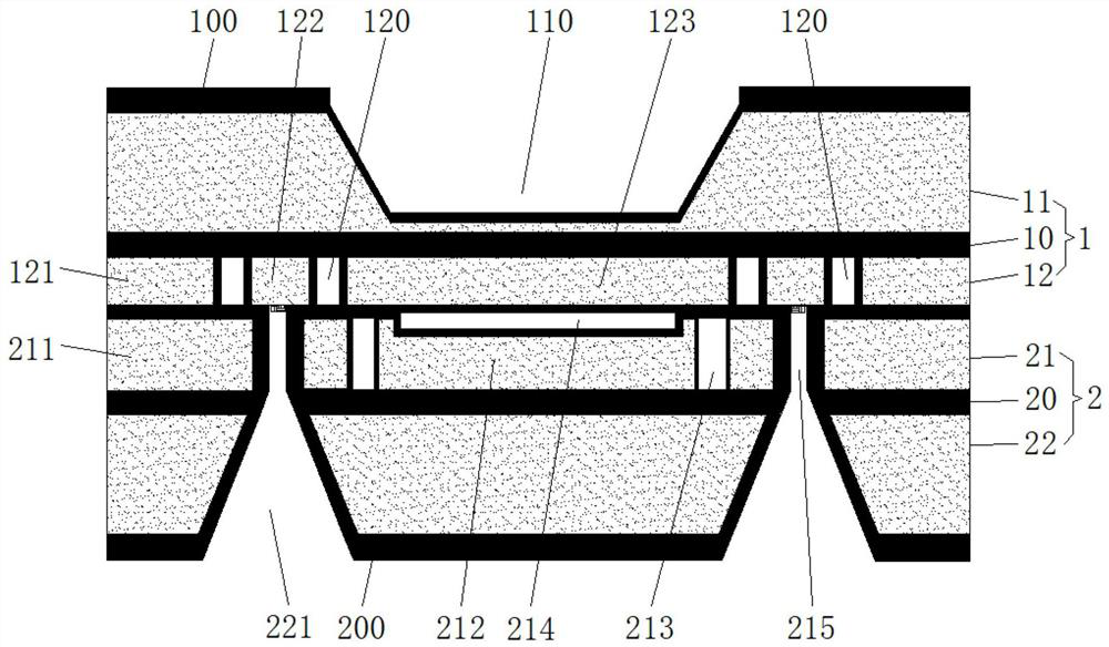 MEMS capacitive pressure sensor chip and manufacturing process thereof