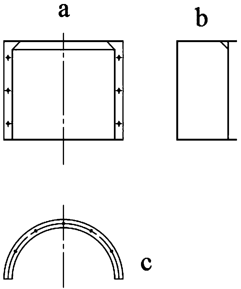 Mold for vertical stepped pouring of rotary kiln burner and pouring method of mold