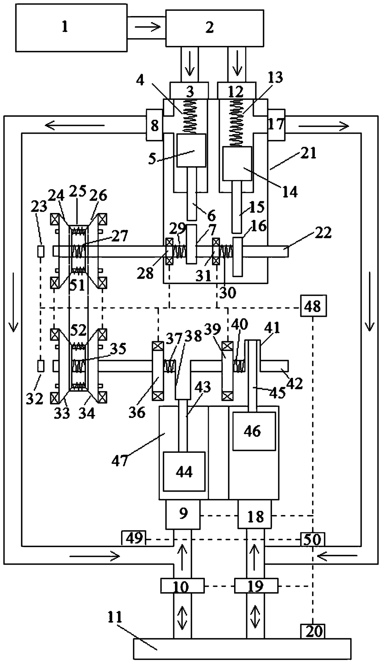 Energy-saving diesel engine with multi-stage variable fuel supply transmission ratio and multi-operation mode