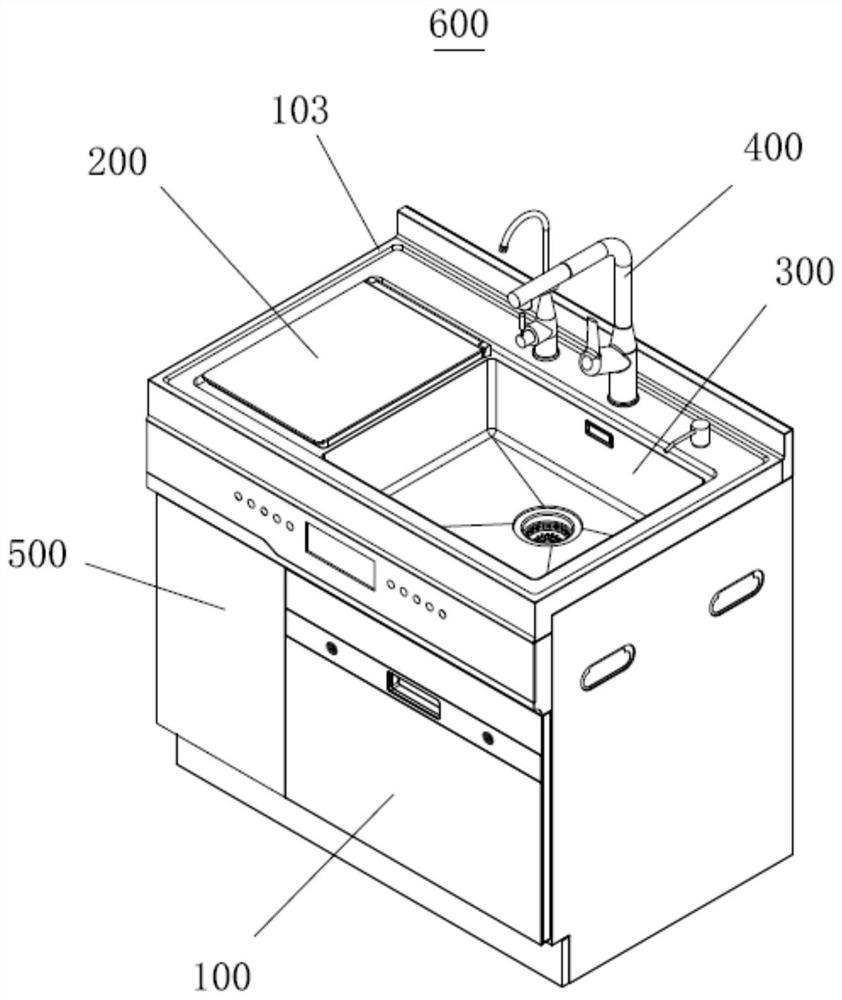 Drawer type dish-washing machine and multifunctional kitchen ware thereof