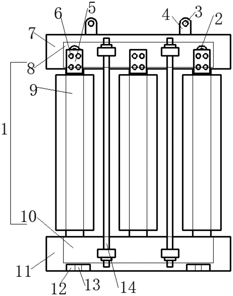 Electric reactor iron core structure