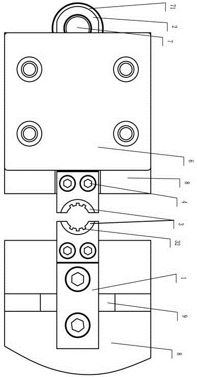 Clamping device for easily detachable spindle base