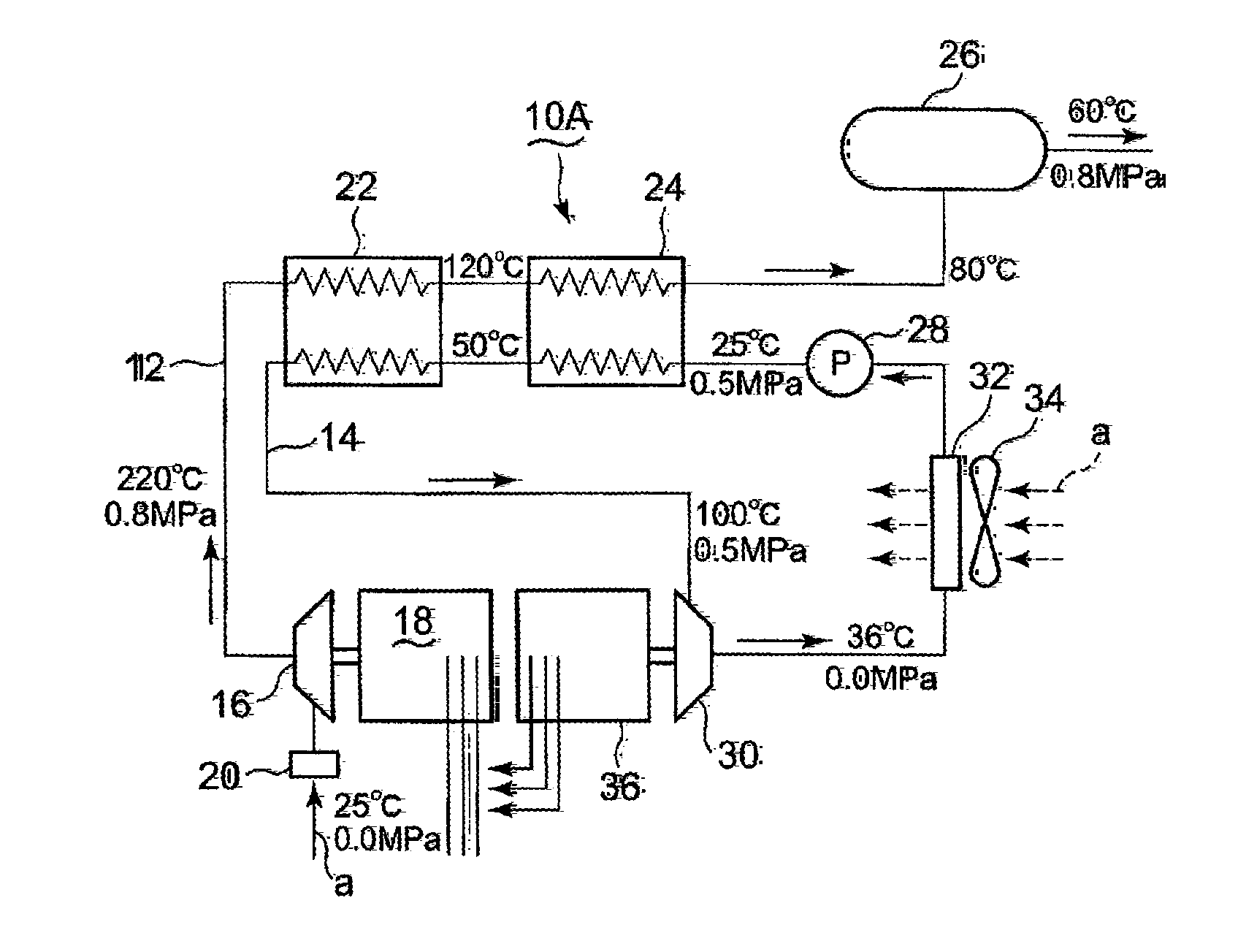 Waste heat utilizing device for air compressor