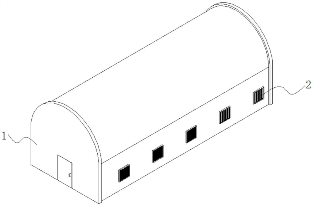 Intelligent multi-point ventilation control agricultural planting greenhouse