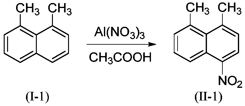 Preparation method of 1,8-disubstituted naphthalene mononitration derivative
