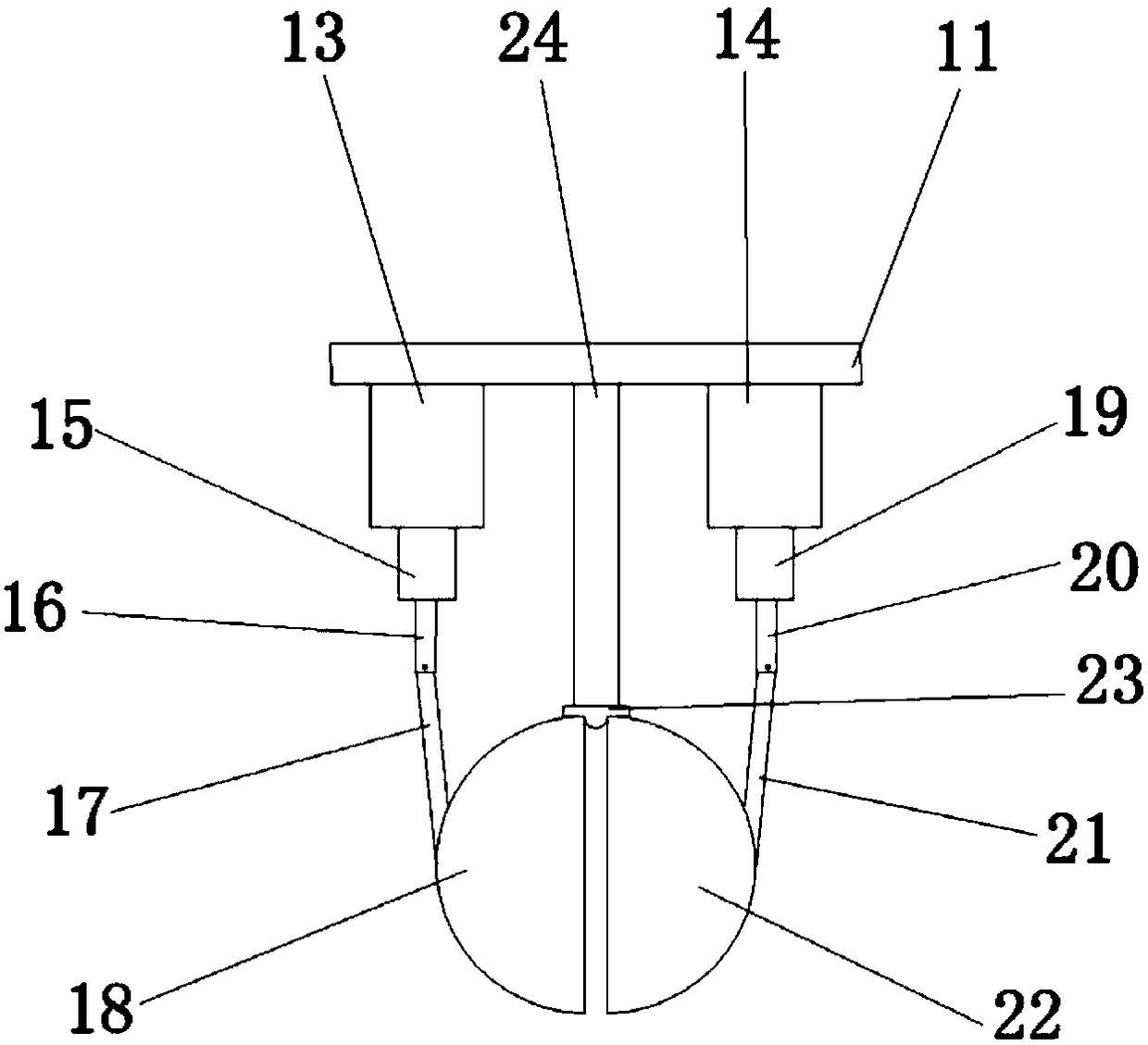 Spherical fruit and vegetable flexible picking end executor