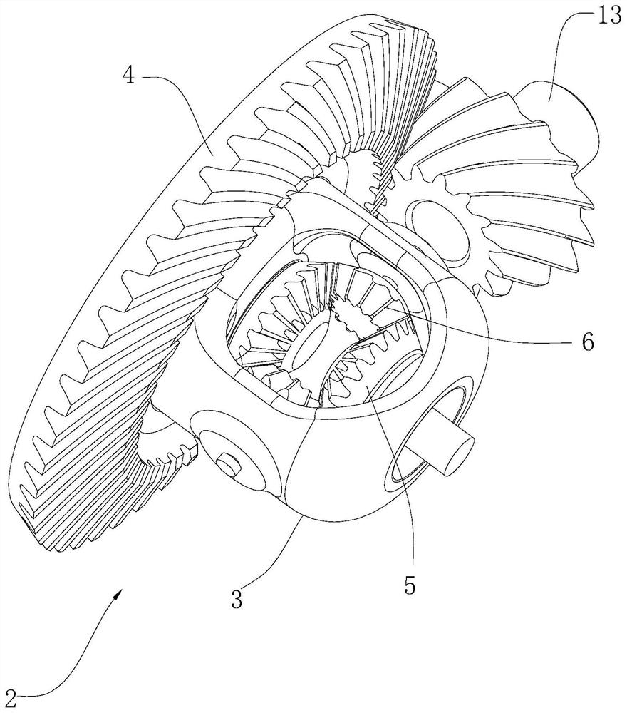 A differential installation structure in a tractor chassis