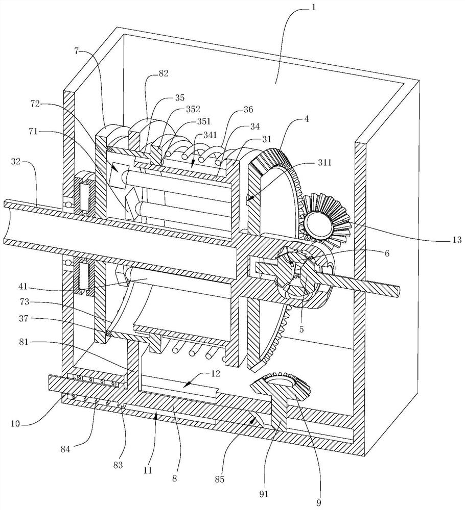 A differential installation structure in a tractor chassis