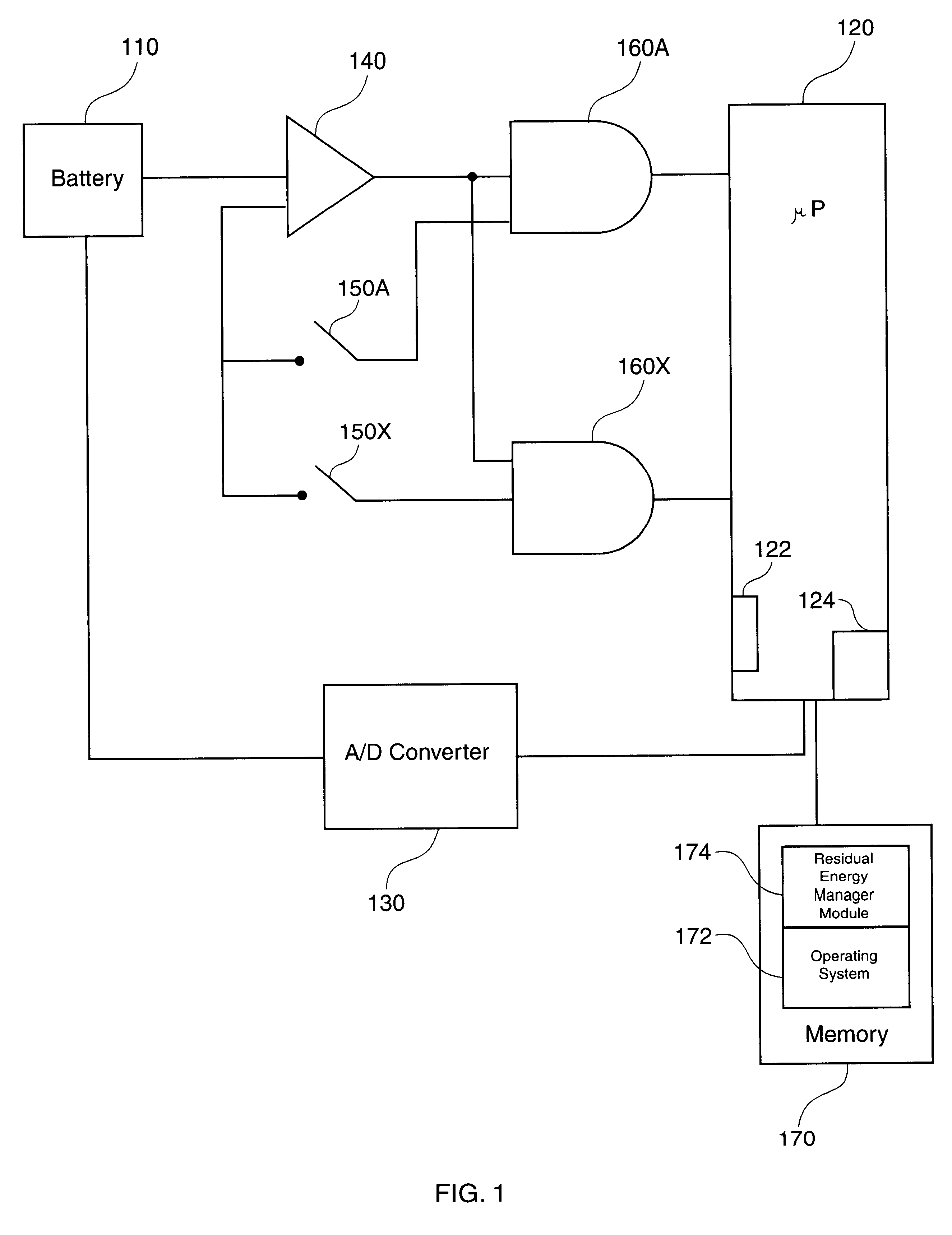 Method and apparatus for using residual energy in a battery-powered computer