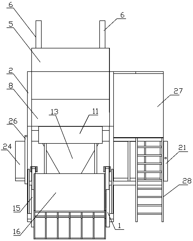 Overground vertical type compressed garbage transfer station