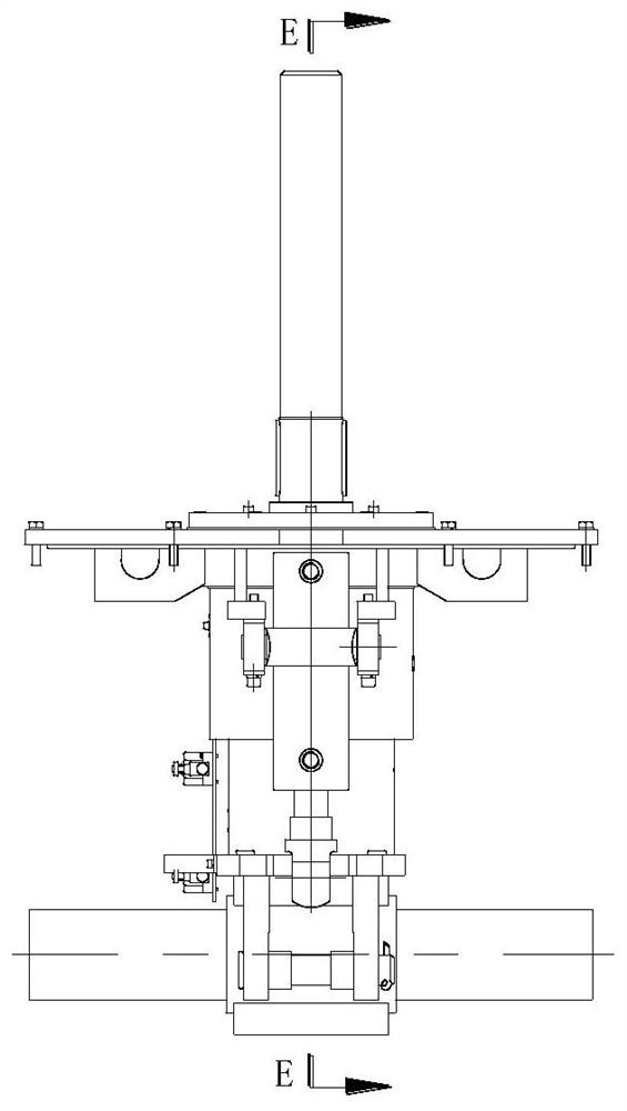 Double-station switching device for vertical take-up machine