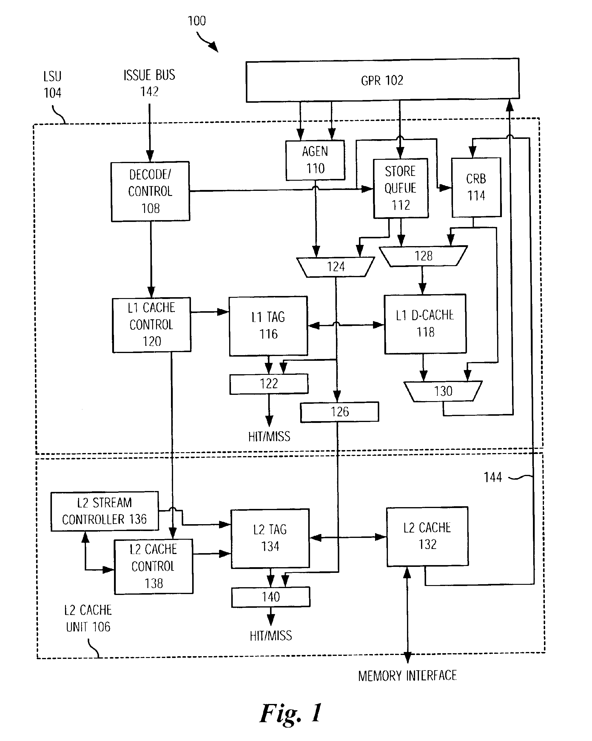 Data streaming mechanism in a microprocessor