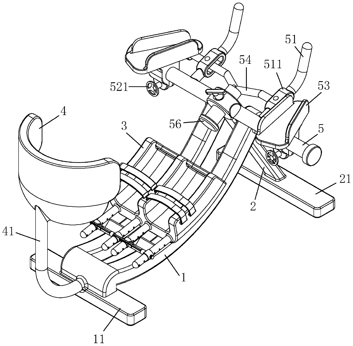 Abdomen exercising machine for puerpera exercise