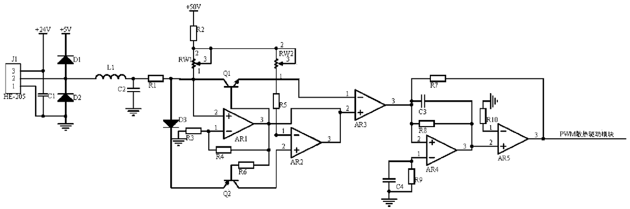 Power regulation circuit for motor radiating device of stamping robot