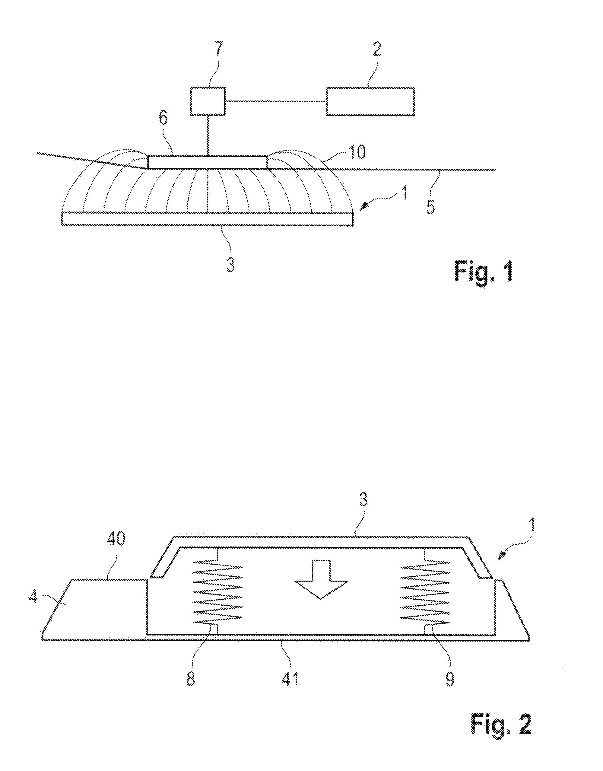 Device for the contactless charging of an electrical energy storage means of a motor vehicle