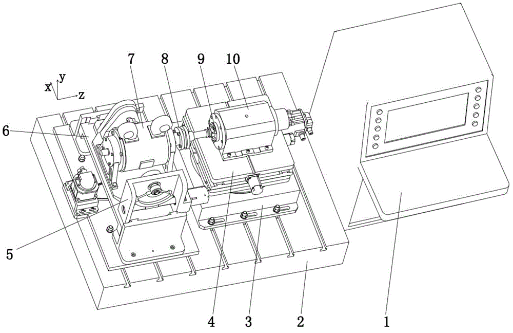Machine tool electrical spindle reliability testing stand centering adjusting device