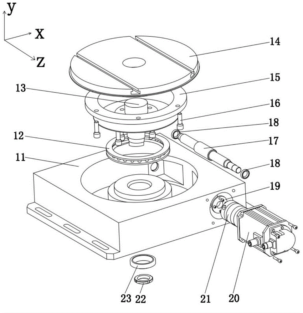 Machine tool electrical spindle reliability testing stand centering adjusting device