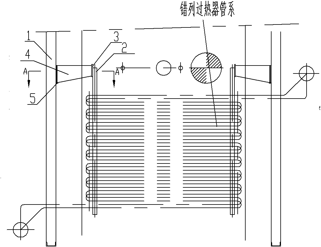 A hanger structure for boiler superheater