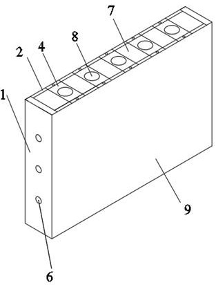 Cast-in-place gypsum hollow wall without removing formwork and construction method thereof
