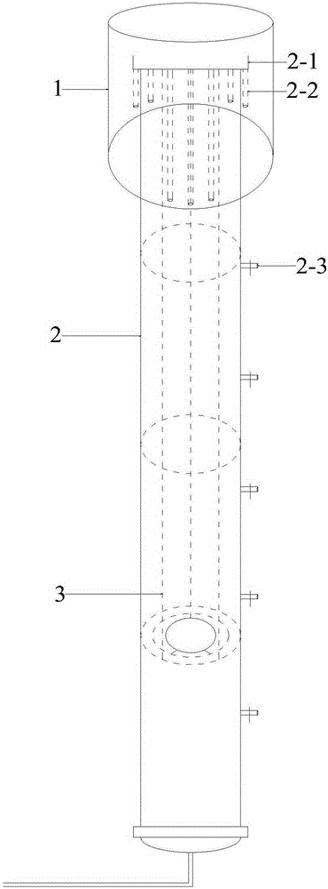 A vertical continuous flow dephosphorization device and method