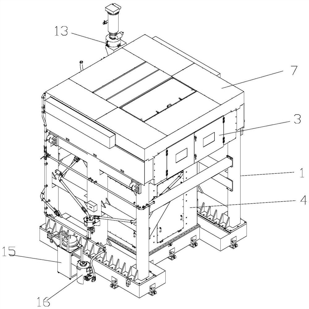 High-efficiency large-scale selective laser melting forming device