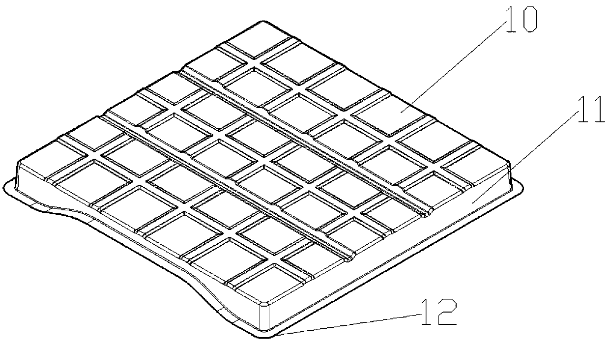 A molding process method and product for the upper cover of a composite material battery box for preventing thermal runaway