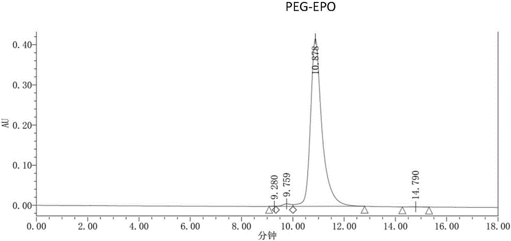 Preparation method, product and application of single-modified polyethylene glycol recombinant human erythropoietin