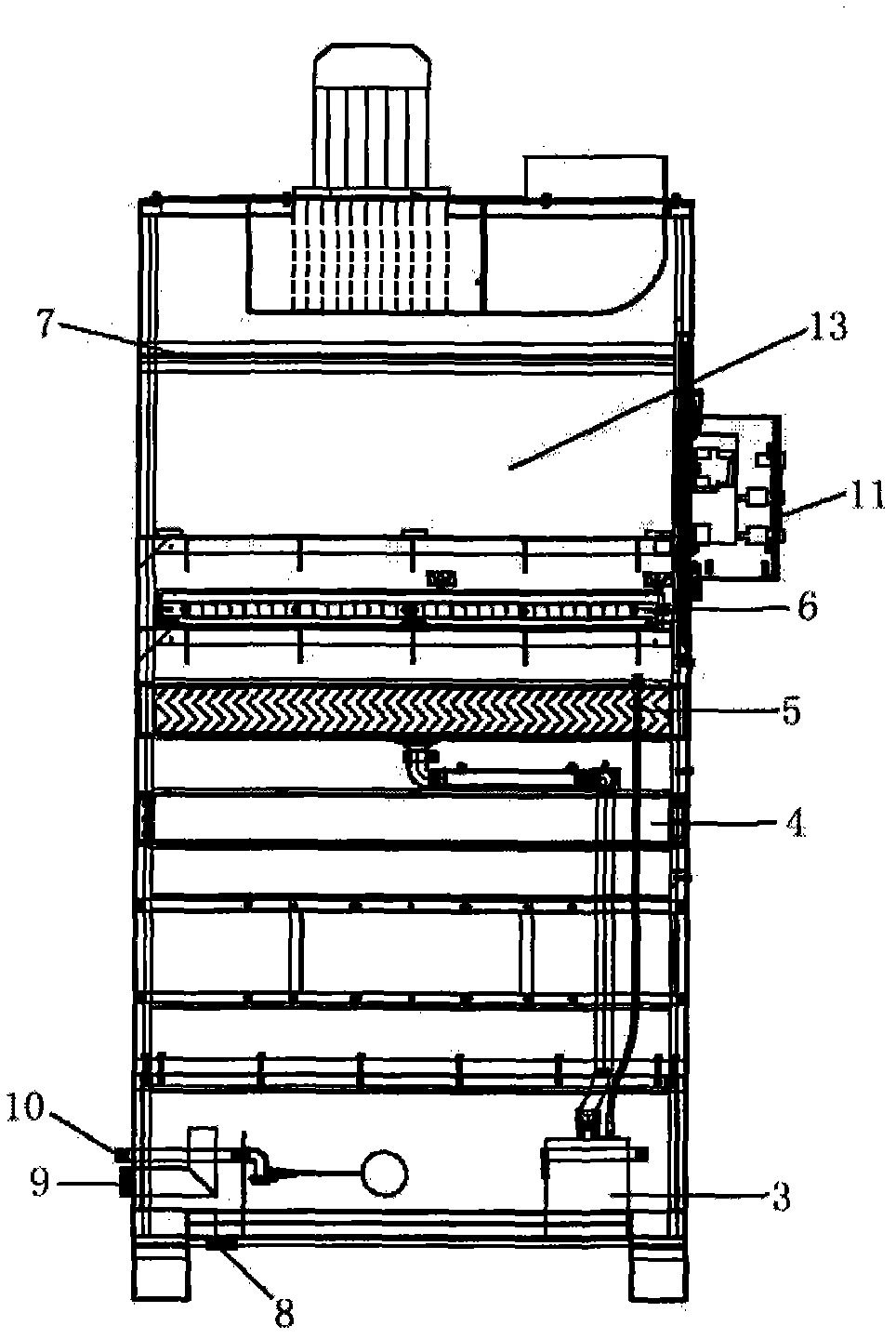 Integrated purification plant for industrial dust and obnoxious gas