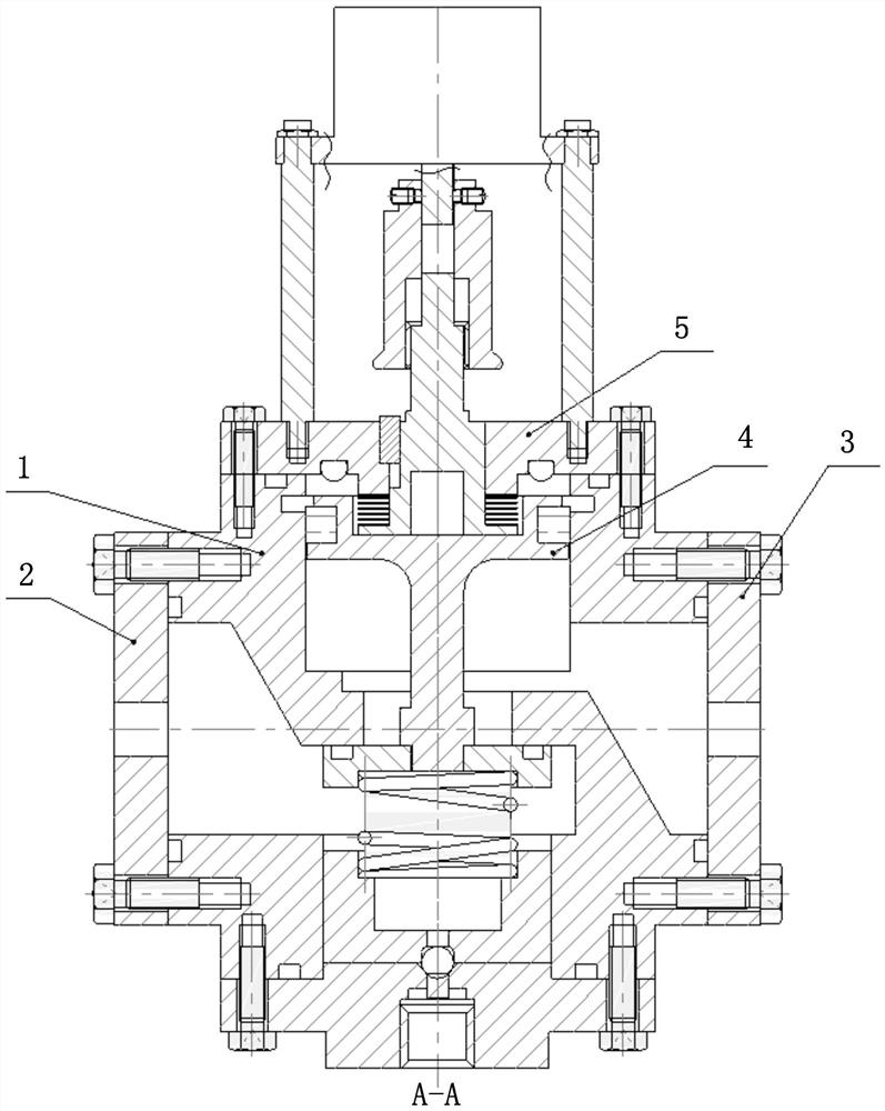 Large-caliber vacuum high-pressure control valve