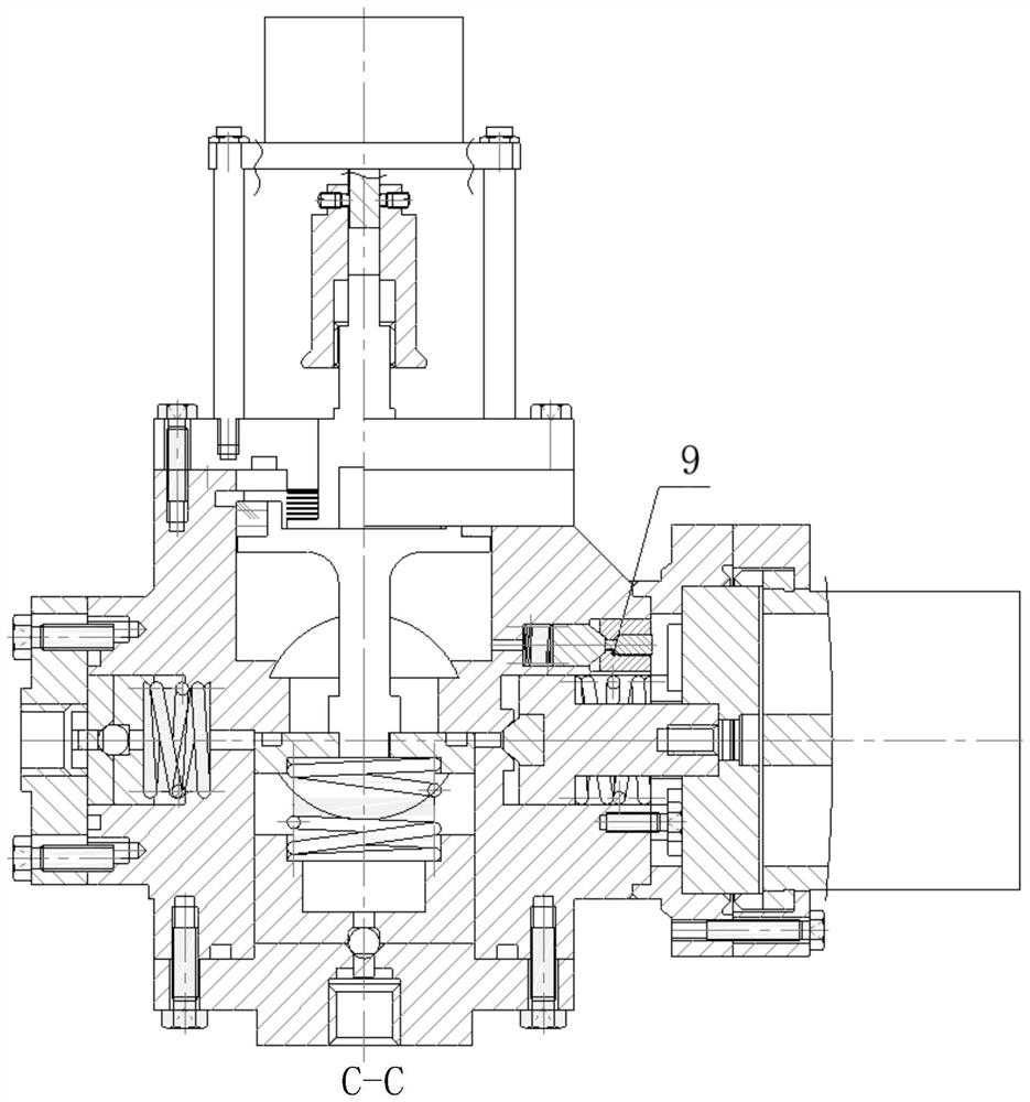 Large-caliber vacuum high-pressure control valve