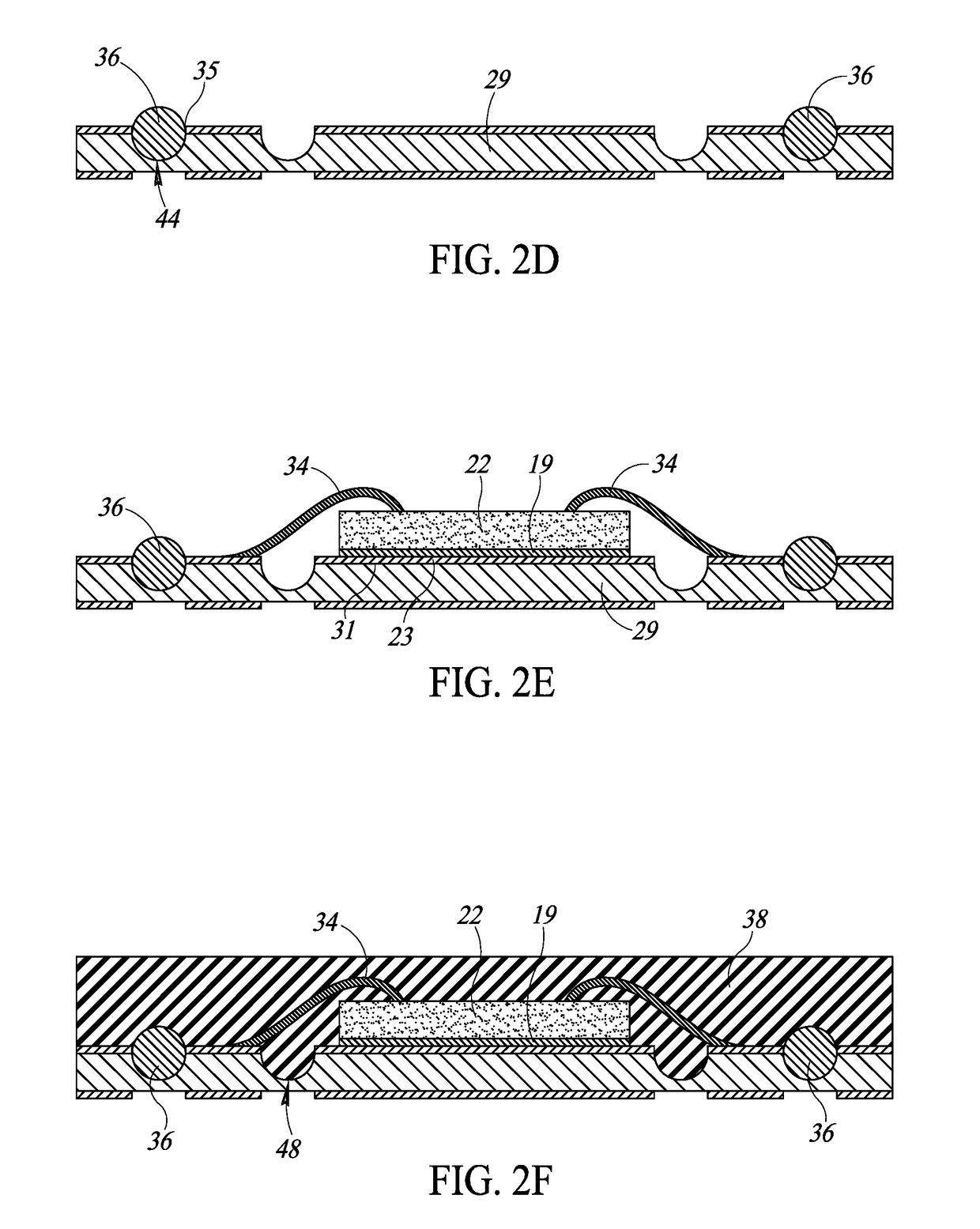 Leadframe package with side solder ball contact and method of manufacturing